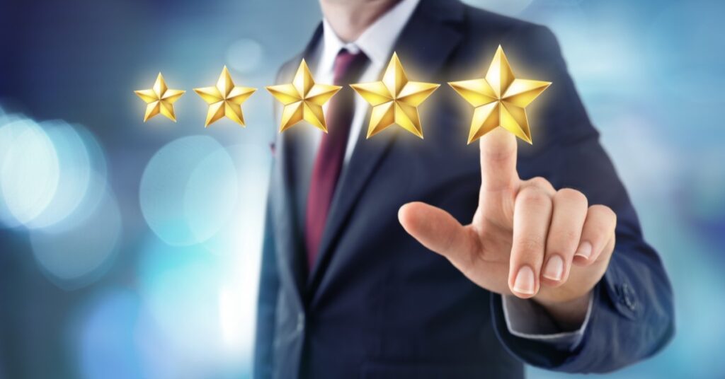 Image of a Live Five Star Review